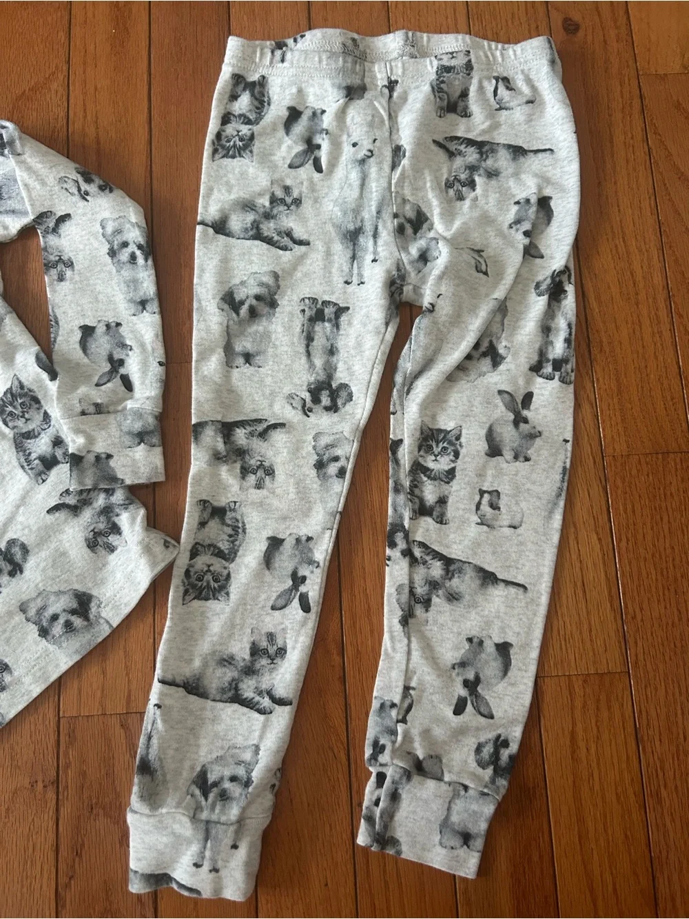 Carter's Girls 100% Cotton Animal Sketch Pajama Set Grey Size 4 Snug Fit